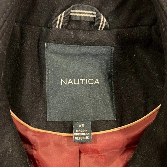 Nautica Military Nautical Style Wool Pea Coat - Picture 7 of 14